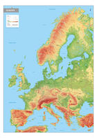 Digitale Europa Kaart Natuurkundig