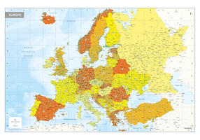 Postcode kaart Europa