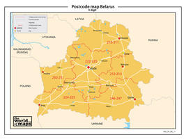 Belarus 3-cijferige postcodekaart
