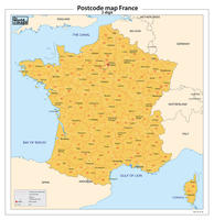 Frankrijk 2-cijferige postcodekaart 80