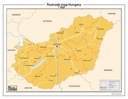 Hongarije 1-cijferige postcodekaart 83