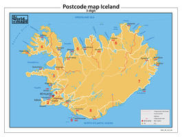 Digitale postcodekaart IJsland 3-cijferig 