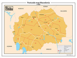 Macedonië 2-cijferige postcodekaart 90