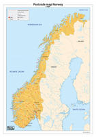 Noorwegen 2-cijferige postcodekaart 201