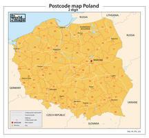 Polen 2-cijferige postcodekaart 202