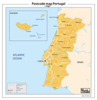 Digitale postcodekaart Portugal 1-cijferig 203