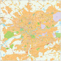 Digitale kaart Krakau / Krakow 478