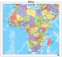 Digitale Kaart Afrika Staatkundig 