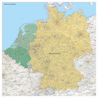Kaart Benelux + Duitsland staatkundig