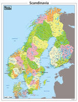 Digitale Scandinavië kaart staatkundig