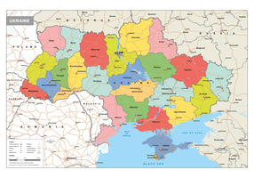 Kaart OekraÏne / Ukraine