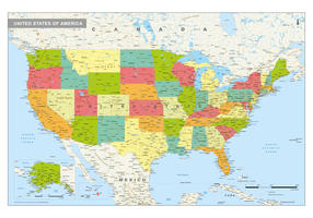Staatkundige kaart Verenigde Staten