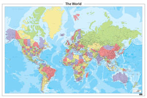 Staatkundige Engelstalige wereldkaart