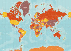 Digitale Wereldkaart Yosemite