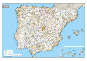 Wegenkaart Spanje