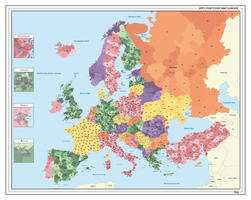 Digitale Postcodekaart van Europa 1381