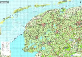 Topografische kaart Friesland 1:100.000