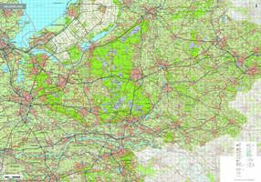 Topografische kaart Gelderland 1:100.000