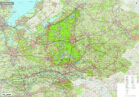 Topografische kaart Gelderland 1:100.000