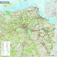 Topografische kaart Groningen 1:100.000
