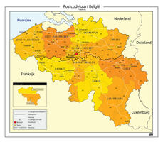 2-cijferige Postcodekaart België