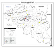 2-cijferige Postcodekaart België