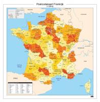 Digitale 2-cijferige Postcodekaart Frankrijk