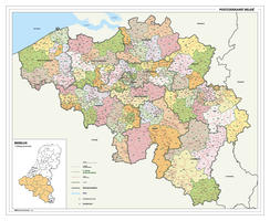 Postcodekaart België 2- en 4-cijferig