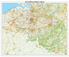 Digitale 4-cijferige Postcodekaart België