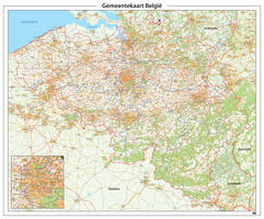 Digitale Gemeentekaart België Gedetailleerd