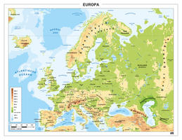 Digitale Europakaart Natuurkundig