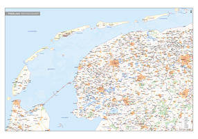 Postcode-/Gemeentekaart Friesland