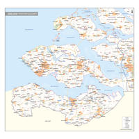 Postcode-/Gemeentekaart Zeeland