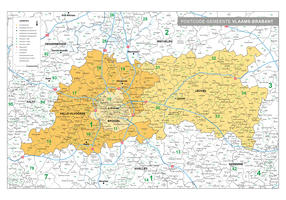 postcode/gemeente kaart Vlaams-Brabant