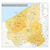 postcode/gemeente kaart West-Vlaanderen