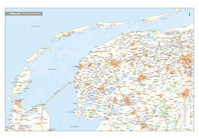 Friesland Provinciekaart Staatkundig