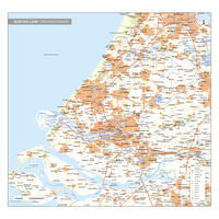 Zuid-Holland Provinciekaart Staatkundig