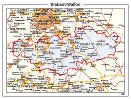 Digitale Provinciekaart Brabant-Wallon 