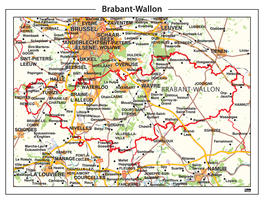 Natuurkundige kaart Brabant-Wallon 