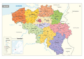 België Kaart Staatkundig