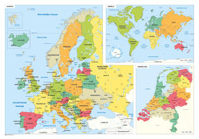 Digitale Schoolkaart Europa/Wereld/Nederland