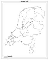 Blinde schoolkaart Nederland