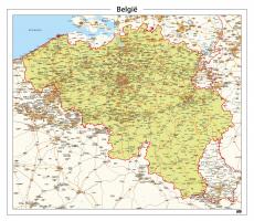 Digitale België kaart Staatkundig