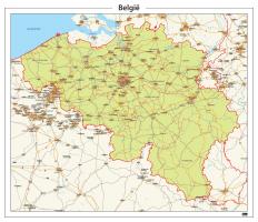 België kaart Staatkundig