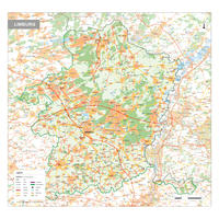 Natuurkundige kaart Limburg