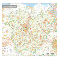 Natuurkundige kaart Oost-Vlaanderen 