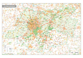 Natuurkundige kaart Vlaams-Brabant