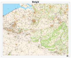 België kaart Topografisch