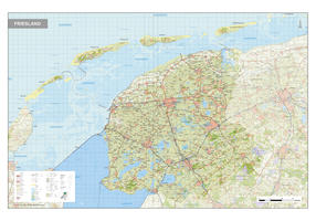Topografische kaart Friesland 1:100.000