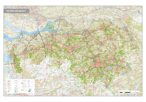 Topografische kaart Noord-Brabant 1:100.000